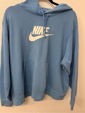 Nike 2X Men's Light Blue Logo Hoodie Sweater